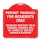 Signmission Permit Parking for Residents Vehicles w/o Valid Parking Permits Towe Alum, 18" x 18", RW-1818-23329 A-DES-RW-1818-23329 - alternate 1